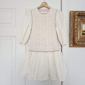 NWOT a Love a Girls Sweater Dress Ivory Size Medium